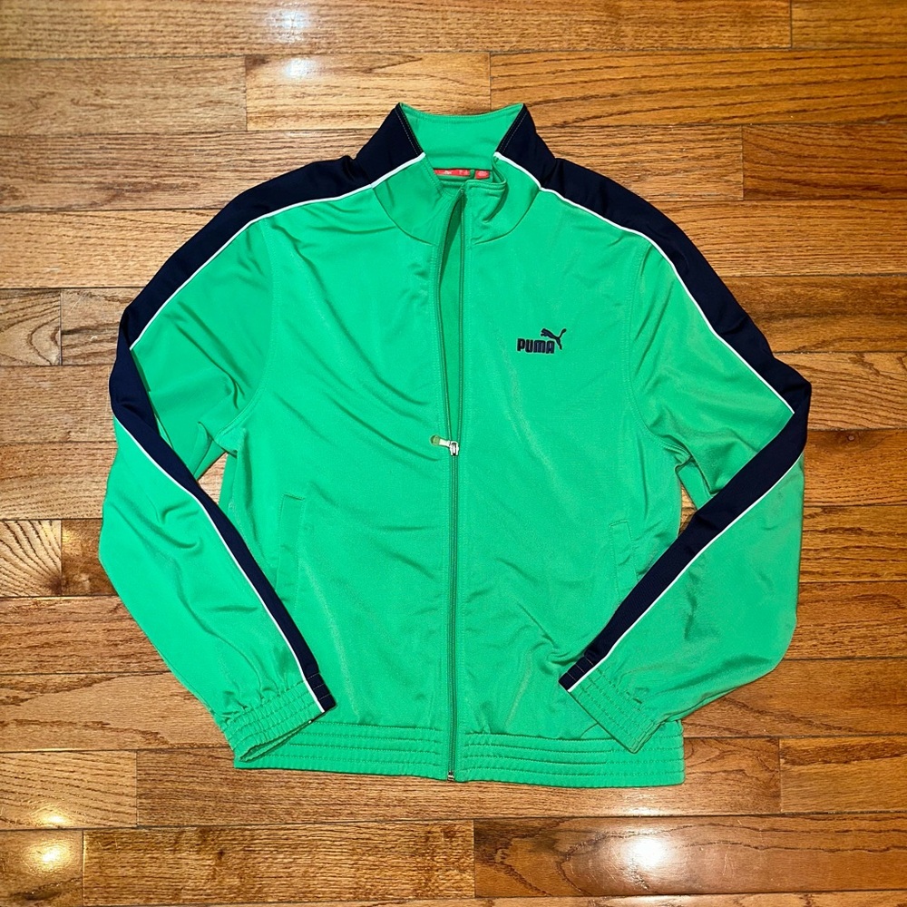 Puma Green and Navy Track Jacket